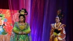 NSƯT Tú Sương (vai Hảo Phi) và NSƯT Trịnh Kim Chi (vai Kim Thiên hoàng hậu)